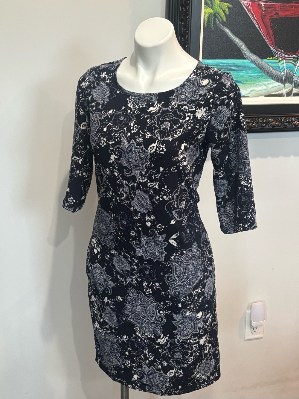 Object Collectors (UK Brand) Women’s Navy Paisley Mini Dress  18” PTP